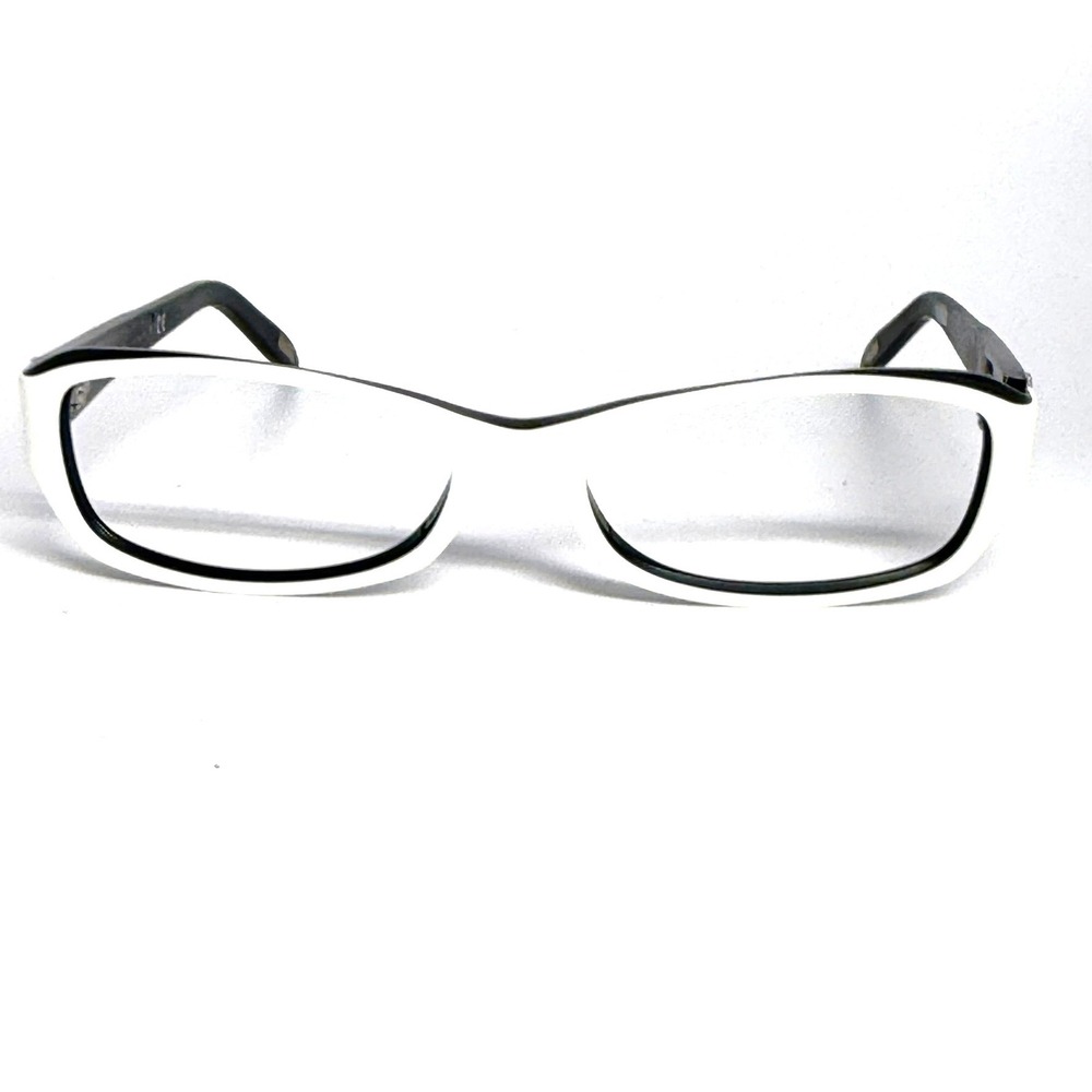 Ralph Lauren RA7 Eyeglasses White Black Rectangular Frames 52-15-135 H6395